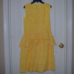 Handmade Yellow Flower Pattern Easter Dress